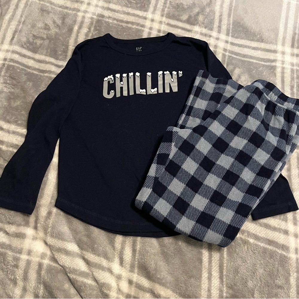 Gap Kids Sleep Fleece pants Pajama set size 10